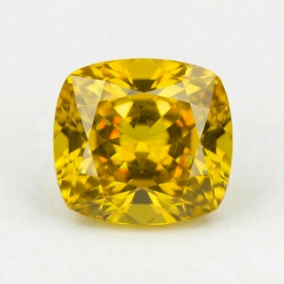 Yellow Tourmaline On A Gray Background