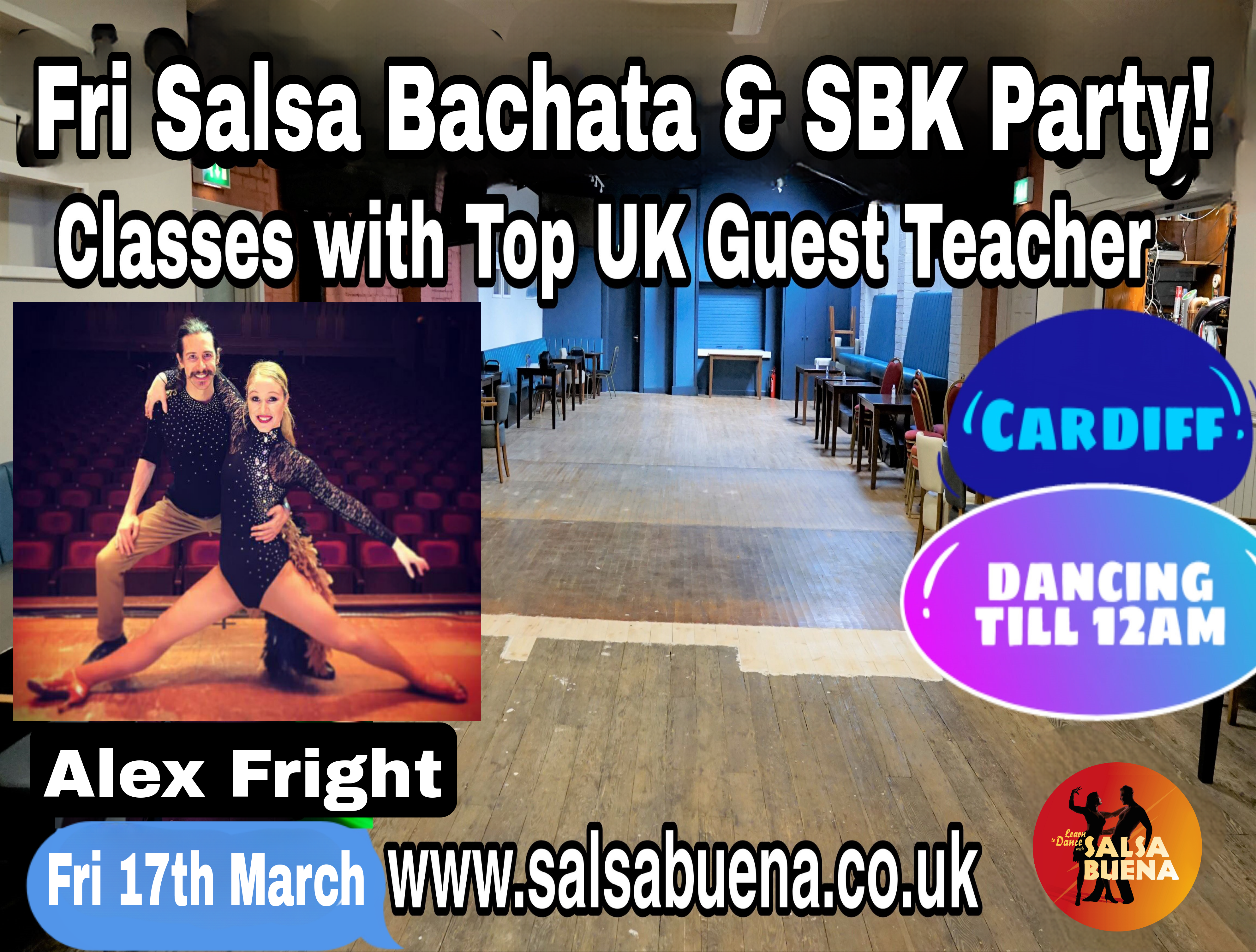 Salsa & Bachata Classes & SBK Party with guest Alex Fright