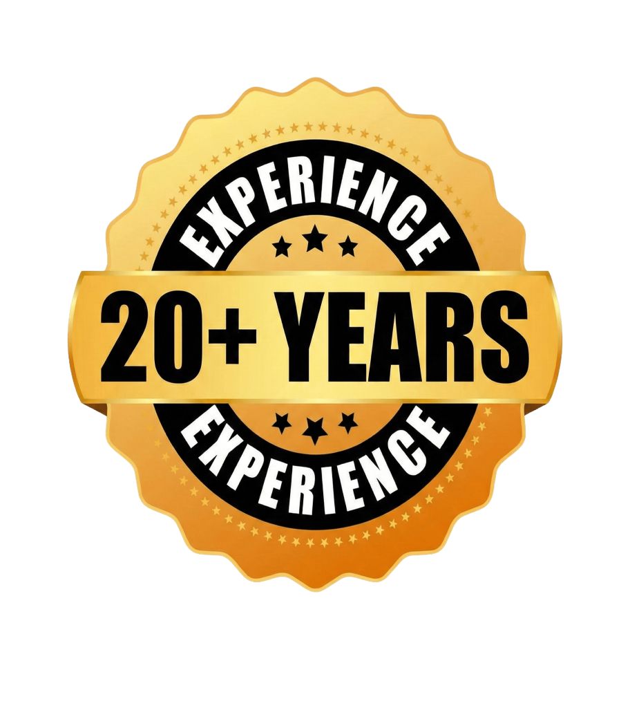 20+ years experience logo