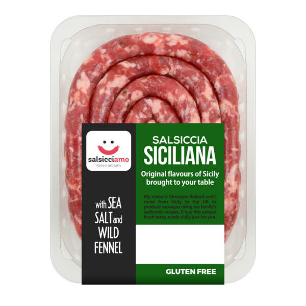 giuseppe roberti salsicciamo sausages italian sausage salsiccia london meat production pork suino sicilian tuscan calabrian classic fresh food banger traditional luganega lucanica uk made food fresh polpette meatballs mince pizza ingredients lovers uk manufacturing made in britain toscana siciliana calabrese sale e pepe