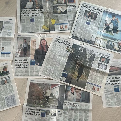 Nyhetsartiklar, artikelserie av Josefine Sälstrand i Norrtelje Tidning