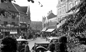 Church Street from the Churchyard, 1955