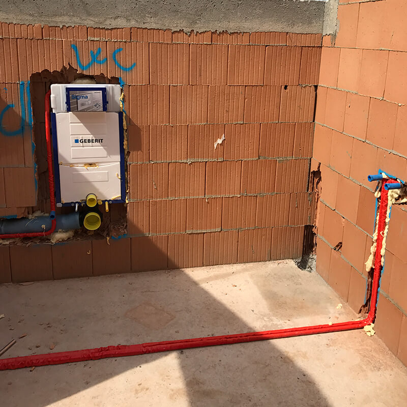 Installation Spühlkasten WC
