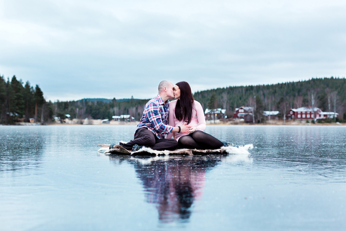 Gravidfotografering, Jonas och Matilda, Sunnansjö, Bollnäs. 30/12-15. Foto: Sanna Dolck