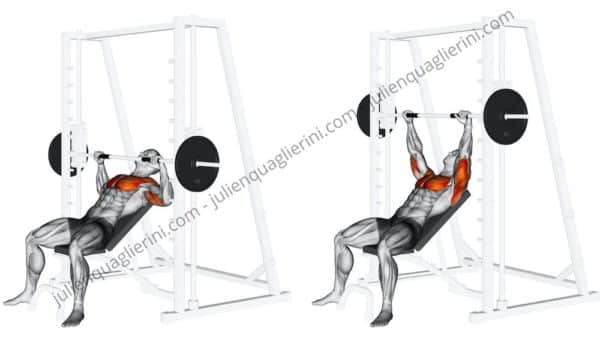 Inclined bench press