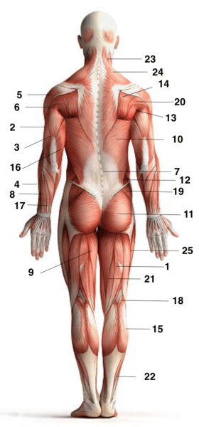 muscles du corps dos