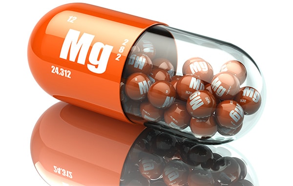 A capsule of magnesium for bodybuilding.