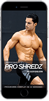 La couverture du programme de musculation Pro Shredz conçu par Julien Quaglierini