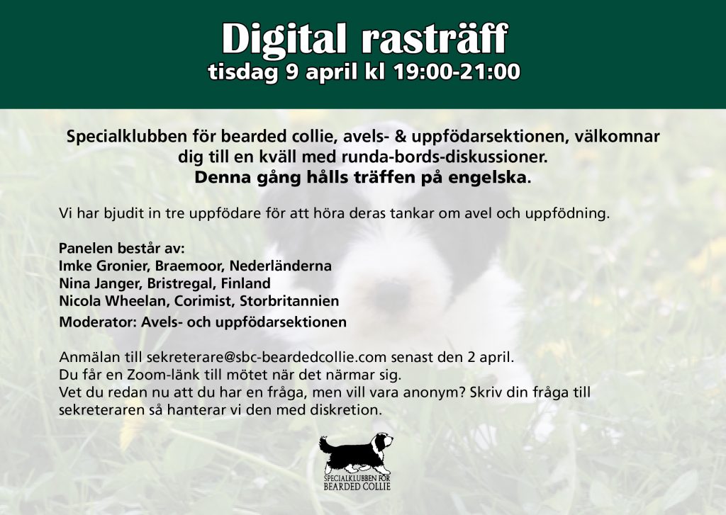 Inbjudan till digital rasträff SBC