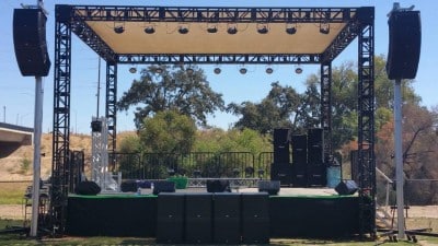 You can build stages in all sizes and heights with our stage platforms. It&apos;s a bit like Lego blocks.