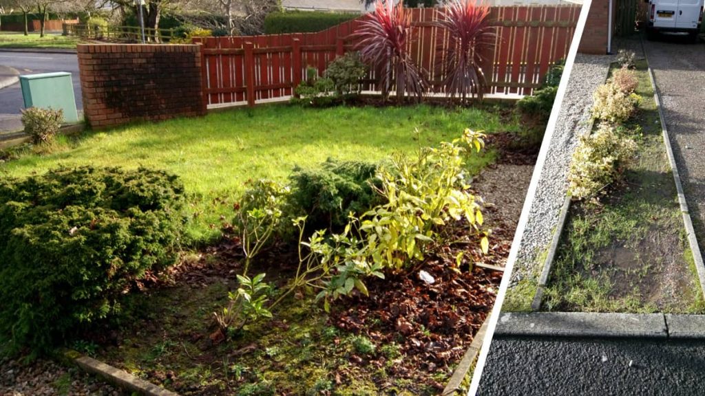Front garden beds converted to low maintenance garden beds