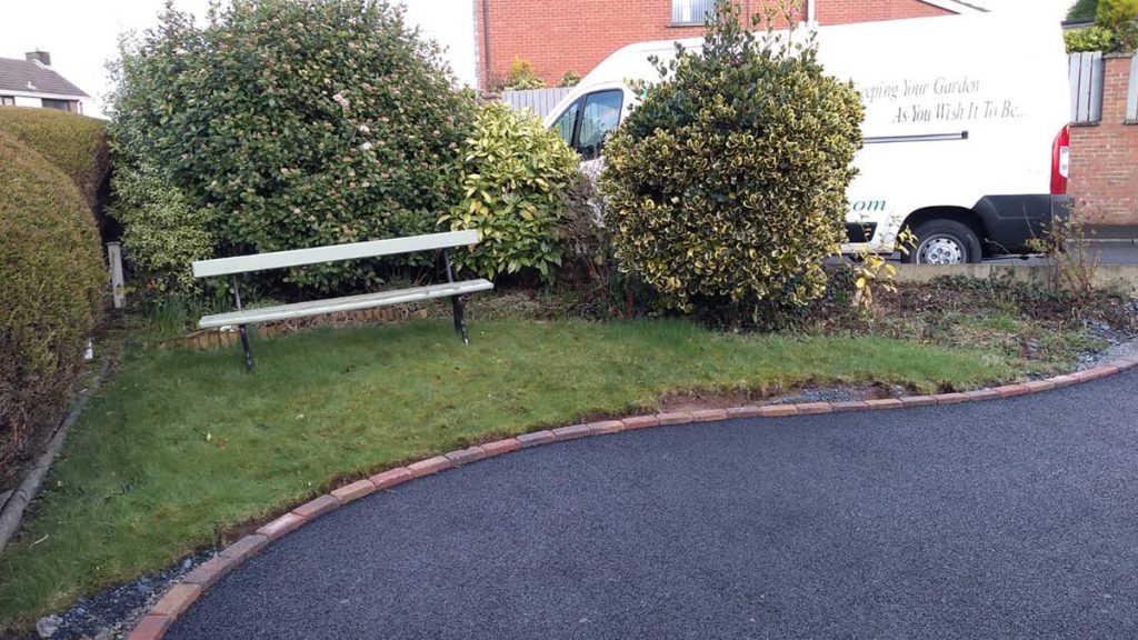 Front lawn copverted to low maintenance