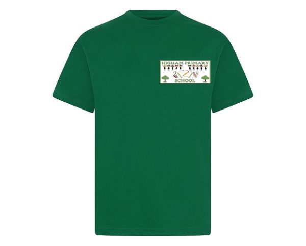 HIGHAM PRIMARY SCHOOL - HIGHAM PRIMARY PE T-SHIRT, HIGHAM PRIMARY SCHOOL