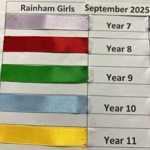 Rainham school for Girls - RAINHAM GIRLS YEAR RIBBON, Rainham school for Girls
