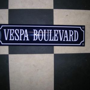 SDN Scootershop Vespa Scooter Stevoort Hasselt Limburg naambord vespa boulevard