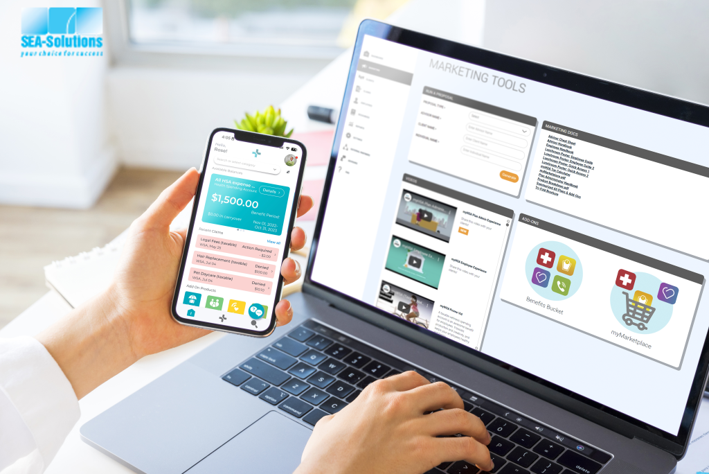 SEA-Solutions Web Application Development Process for Insurance Platform, featuring secure claims submission and data integration with government gateway