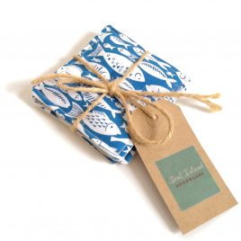 Cup coasters – Blue marine fish
