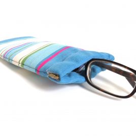 striped glasses case