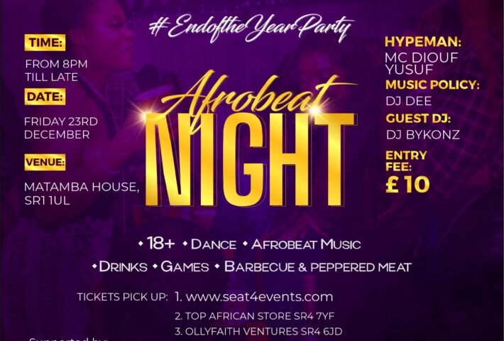 Naijaway AFROBEAT NIGHT and “End of the Year Party”