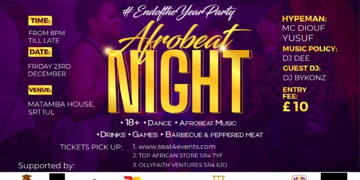 Naijaway AFROBEAT NIGHT and “End of the Year Party”
