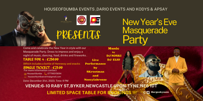 New Year’s Eve Masquerade Party