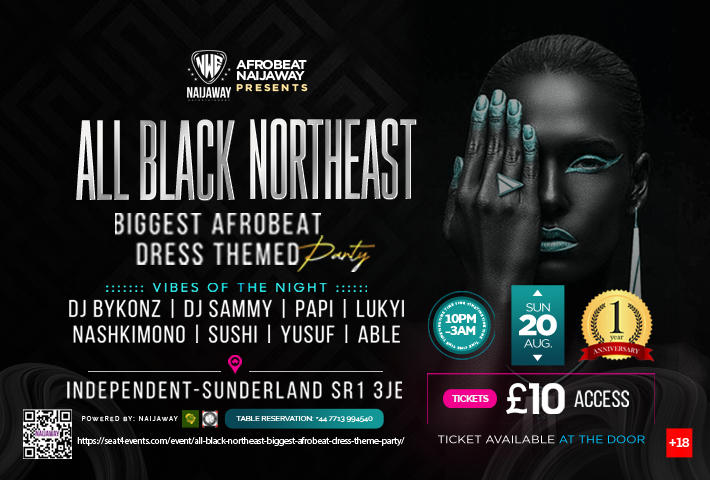 All Black Northeast Biggest Afrobeat Dress Theme Party