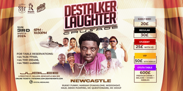 Destalker Laughter Crusade – LIVE in NEWCASTLE