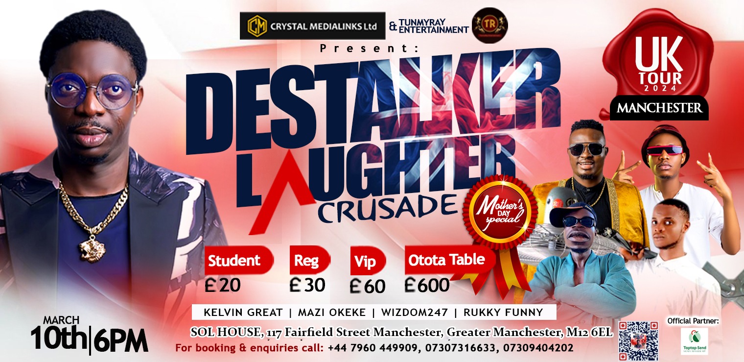 Destalker Laughter Crusade – LIVE in MANCHESTER | Seat4events