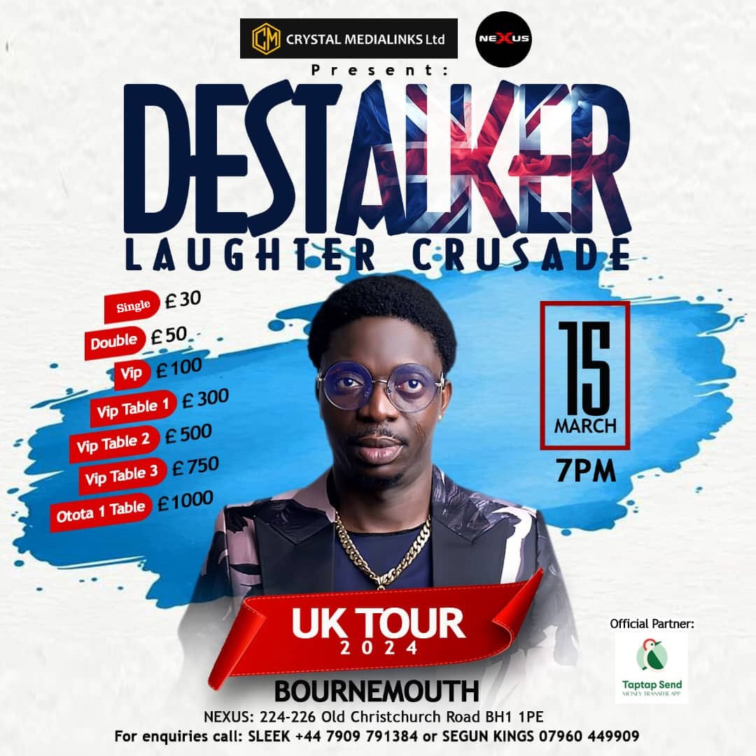 Destalker Laughter Crusade – LIVE in BOURNEMOUTH