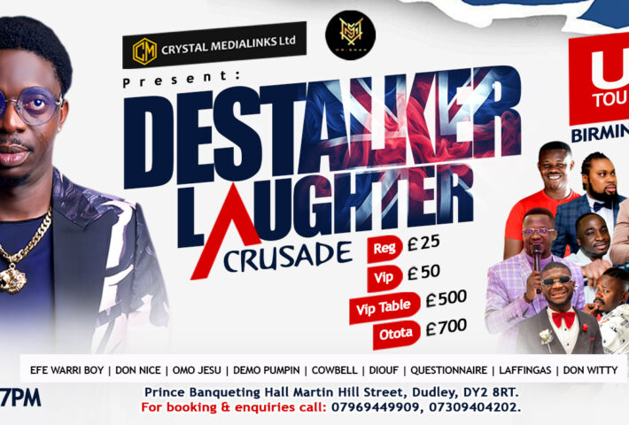 Destalker Laughter Crusade – LIVE in BIRMINGHAM