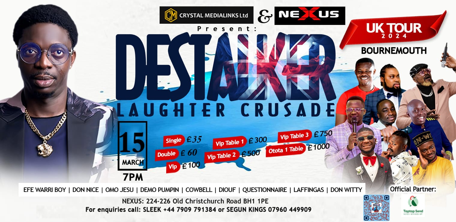 Destalker Laughter Crusade – LIVE in BOURNEMOUTH