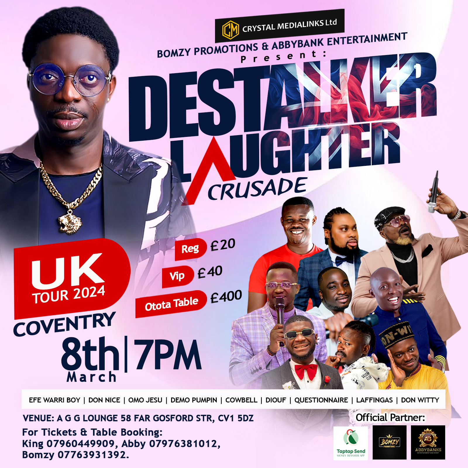Destalker Laughter Crusade – LIVE in COVENTRY