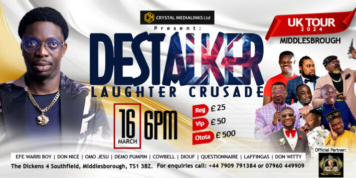 Destalker Laughter Crusade – LIVE in Middlesbrough