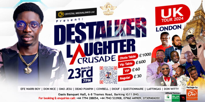 Destalker Laughter Crusade – LIVE in LONDON