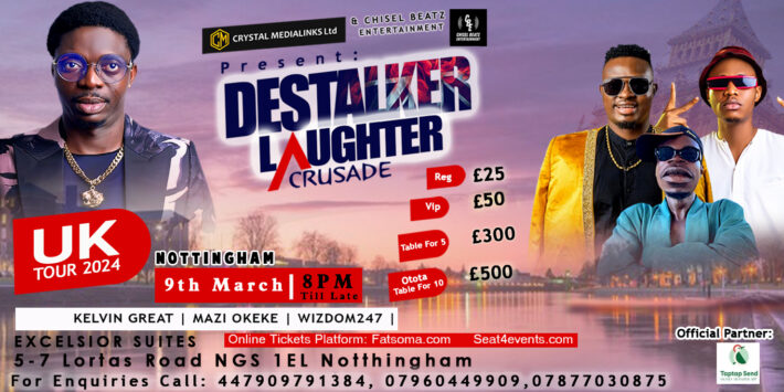 Destalker Laughter Crusade – LIVE in NOTTINGHAM