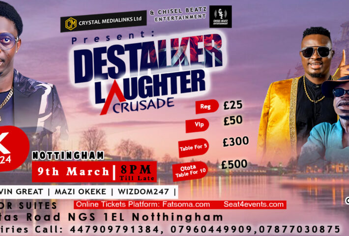 Destalker Laughter Crusade – LIVE in NOTTINGHAM