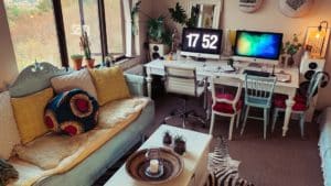 Sebraskinn i stua i Johannesburg