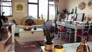Sebraskinn i stua i Johannesburg
