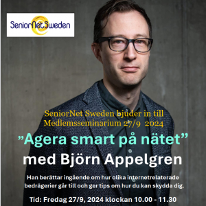 SeniorNet Sweden: ”Agera Smart på nätet” @ Distans | Fort Worth | Texas | USA