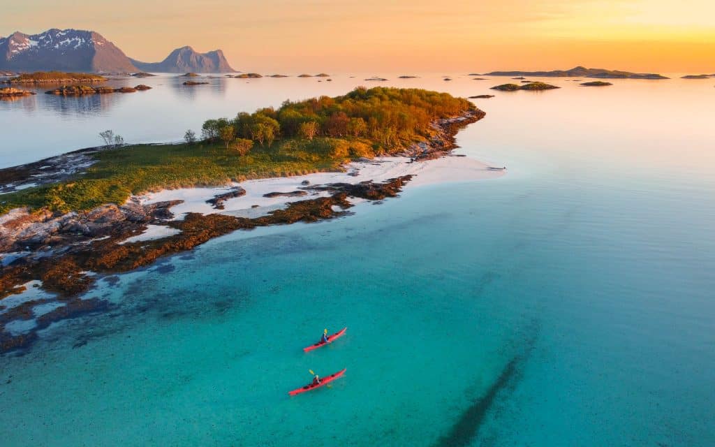 sea kayak senja midnight sun norway-2