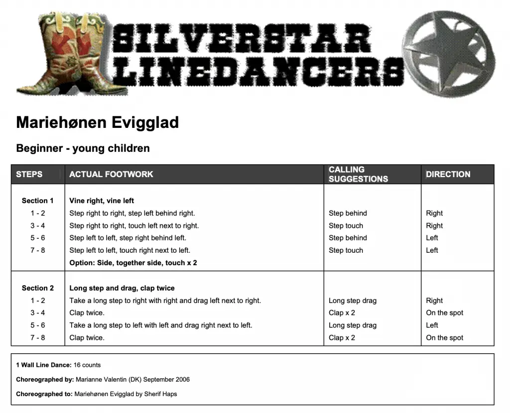 Stepsheet Mariehønen Evigglad