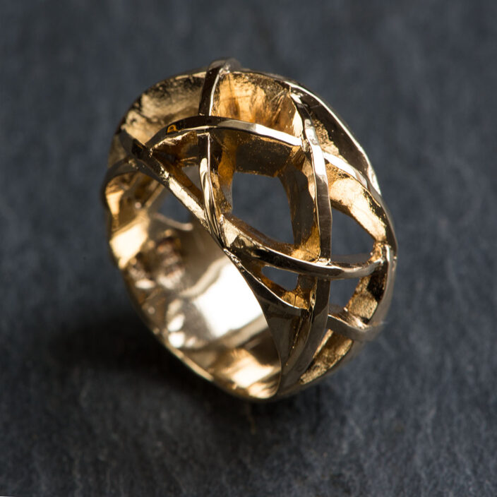 Ørkenrose ring II guld