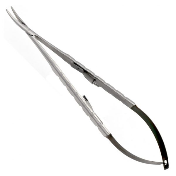 Microsurgical Needle Holder Curved