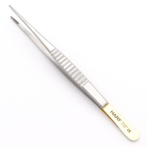 DeBakey Tissue Plier, str. TC, 7x7T, Flat hdl, 1.5mm, 18cm