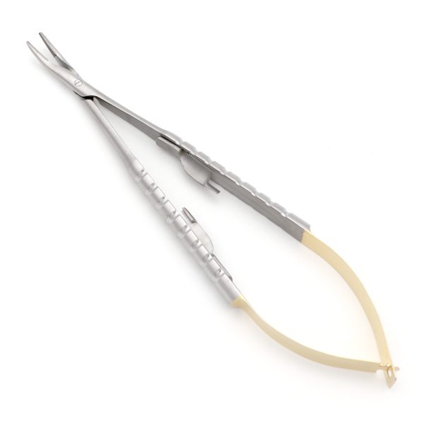 Castroviejo Needle Holder Cvd. Round hdl TC 14cm