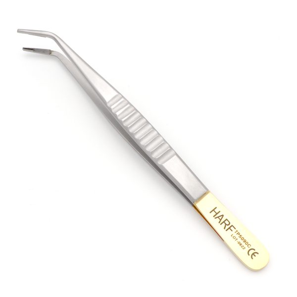 DeBakey Tissue Plier Cvd. TC Multiple Teeth Flat hdl 1.5mm 15cm