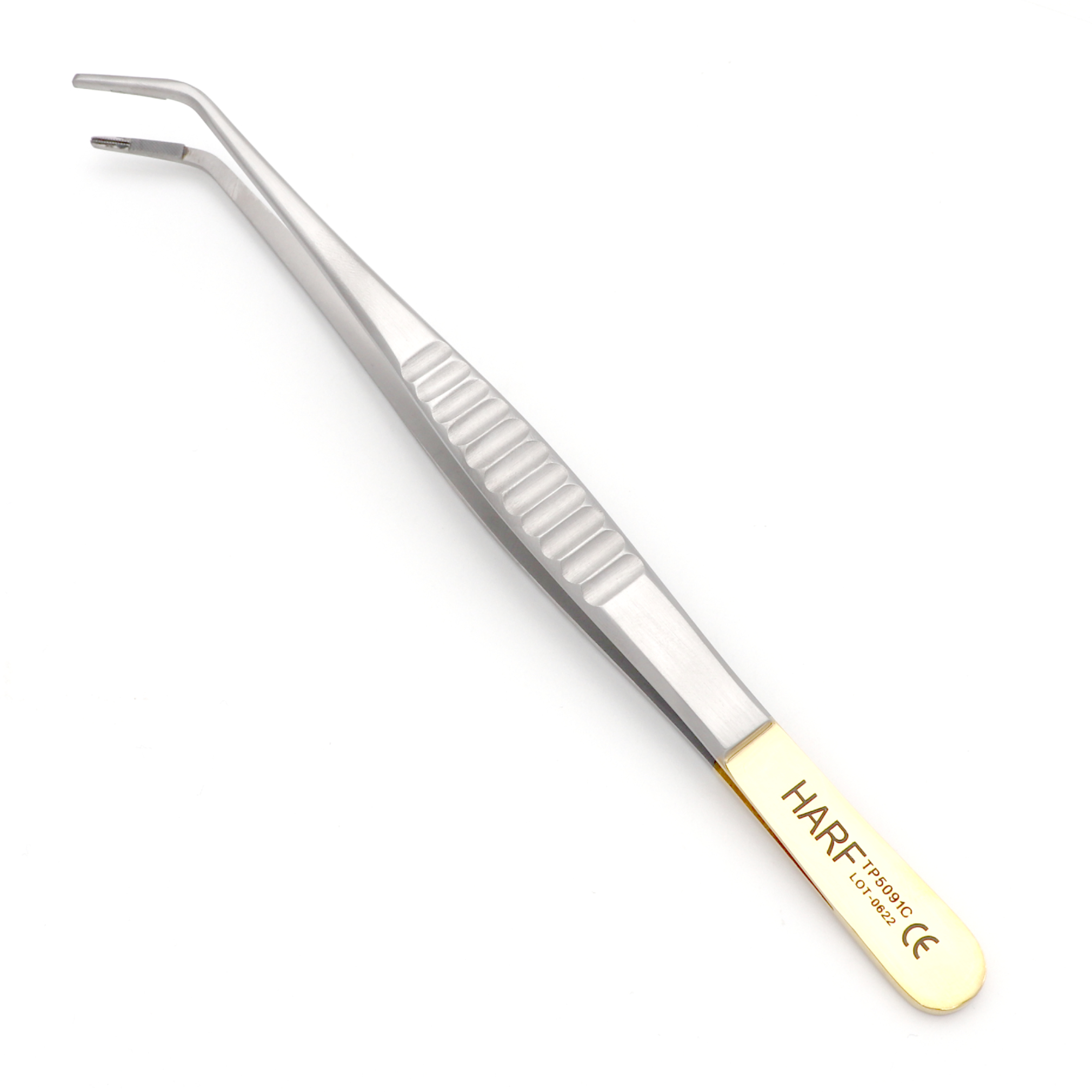 DeBakey Tissue Plier Cvd. TC Multiple Teeth Flat hdl 1.5mm 18cm