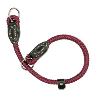 OPHØRSUDSALG - Dogman Halvkvæl halsbånd Scott 12mm x 35cm - Rød