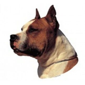 OPHØRSUDSALG - Dekal Amstaff Terrier hoved 190 Medium 2 stk