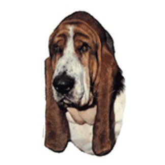 OPHØRSUDSALG - Dekal Bassethund 022 hoved Small 4 stk